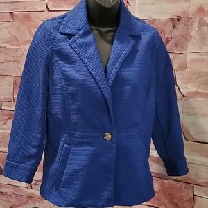TOSSING SOON ❎ WAS $41 ❎ BOB MACKIE Textured Blue Blazer, XS
